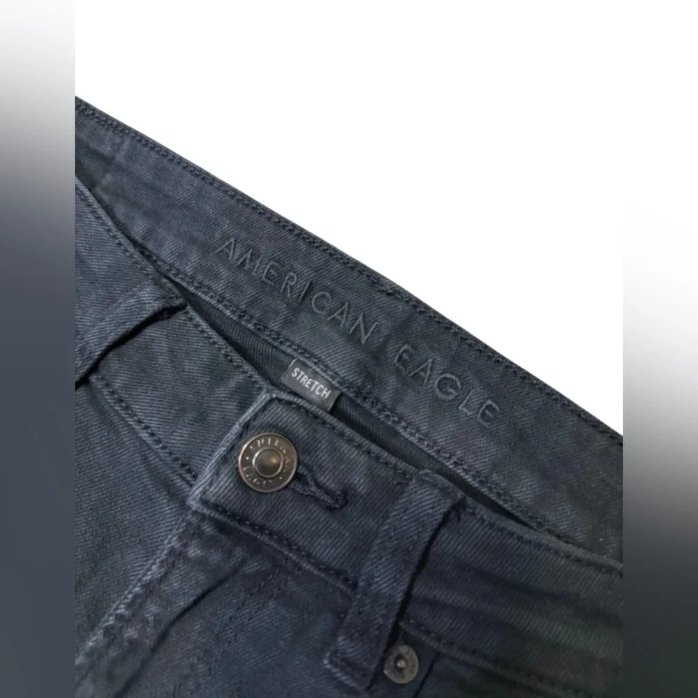 American Eagle Black Mom Jeans Size 6 Long - Picture 7 of 8